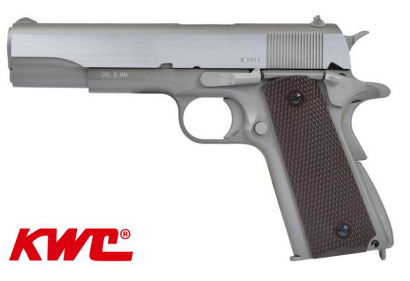 1911 K1911 Silver Chrome Full Metal Co2 GBB by KWC