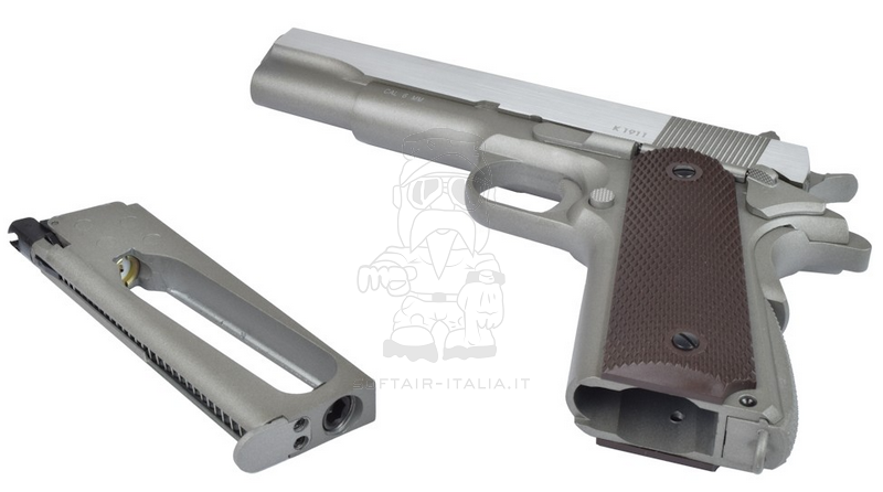 1911 K1911 Silver Chrome Full Metal Co2 GBB by KWC