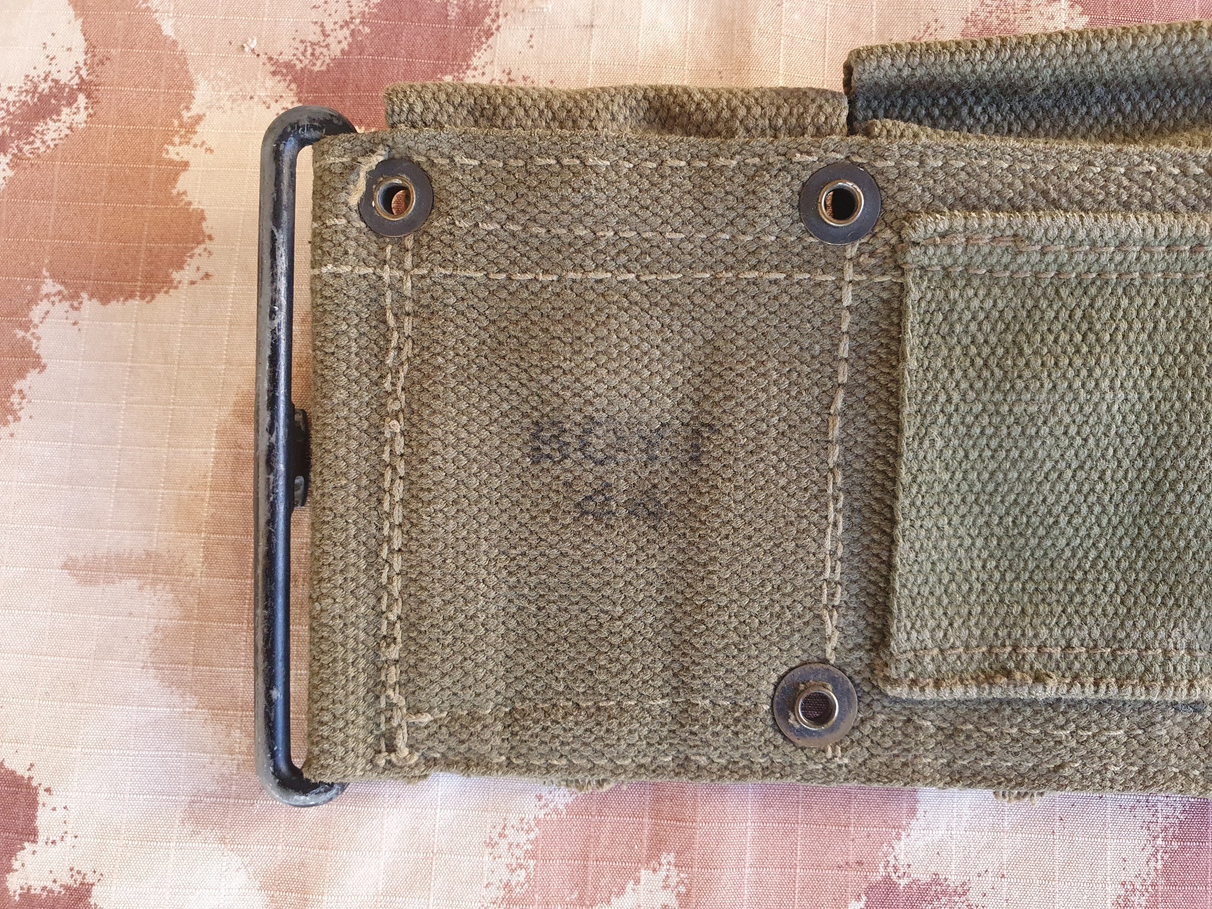 1944 US Cinturone ORIGINALE Porta Caricatori M1 Garand NO Riproduzione