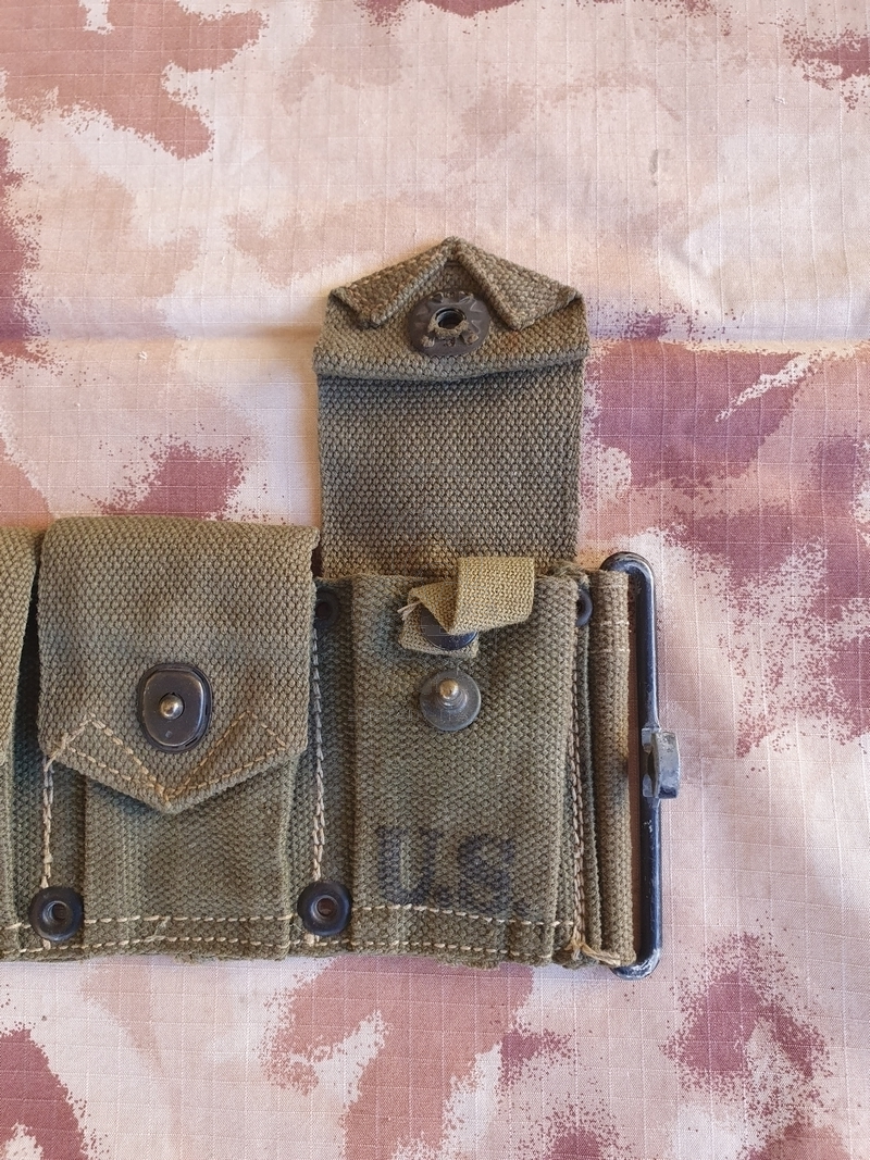 1944 US Cinturone ORIGINALE Porta Caricatori M1 Garand NO Riproduzione
