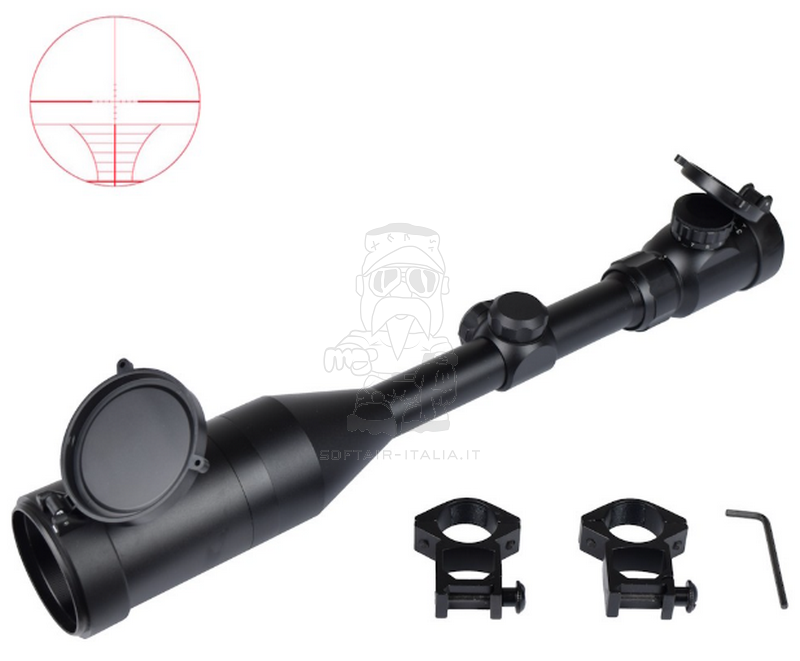 3x9x50E Red Target Scope Ottica Fog & Shock by Snow Wolf