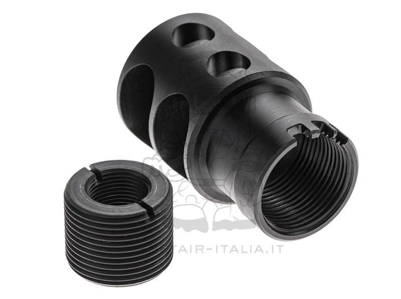 5KU Muzzle Brake Spegnifiamma DTK-2 ZENIT Style AEG AK RealType 14MM-/24MM+ by 5KU