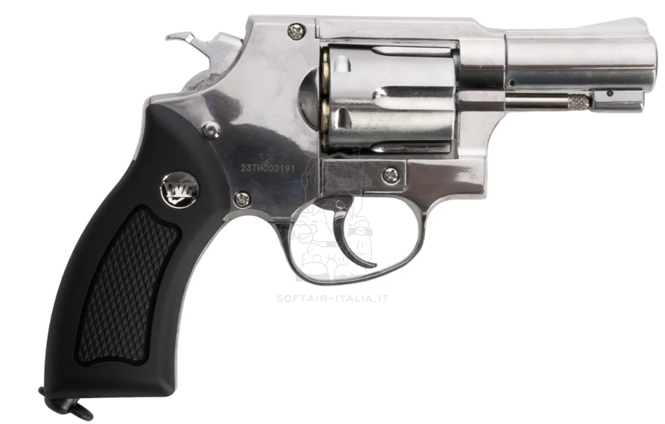 731 Sheriff M36 2.5inch Co2 Revolver Chrome Version w. Black Grips by Gun Heaven