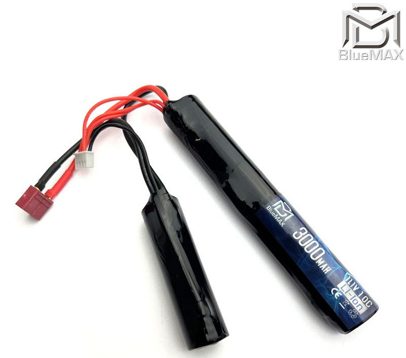 BlueMax Li-ion Battery Batteria 11.1v 3000mah 20C CQB Type T-Deans Connector by BlueMax