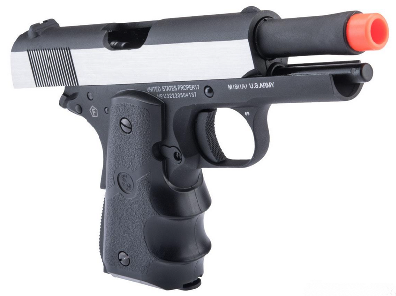 Colt 1911 Defender Cybergun Licensed GBB Gas Blow Back Dual Color Chrome Slide Version by SRC > Cybergun