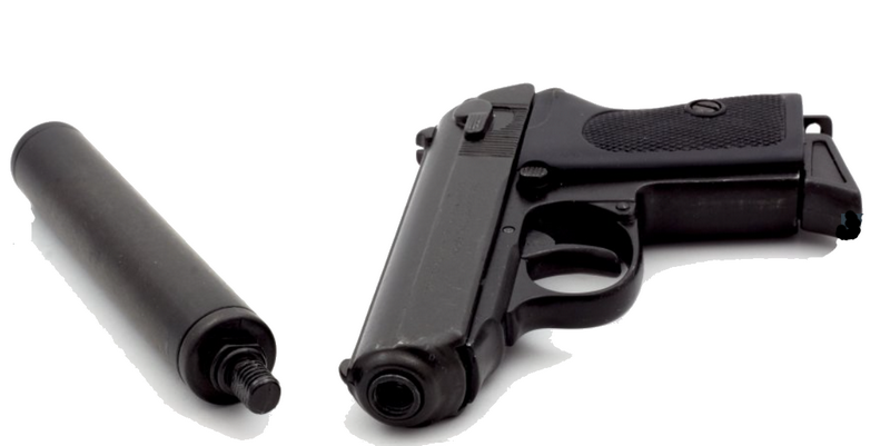 Denix PPK "007 James Bond" 1931 Semi Automatica con Silenziatore Replica Inerte by Denix