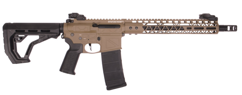FREYA AR15 Skeleton 13inch ETU - DMR Designated Marksman Rifle SilentOps Tan Version by Delta Armory