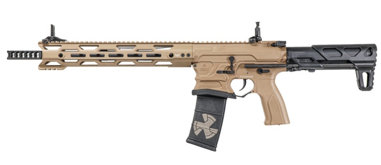 G&G BAMF Kinetics Cobalt AR15 G2 M-LOK Recon ETU - Mosfet 3 Rounds Burst Tan Version AEG by G&G