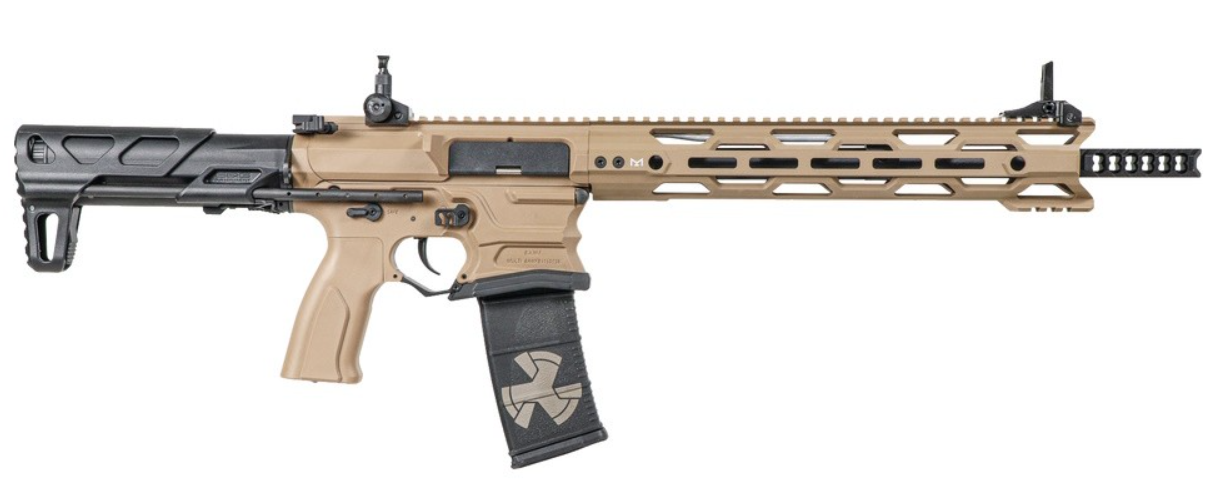 G&G BAMF Kinetics Cobalt AR15 G2 M-LOK Recon ETU - Mosfet 3 Rounds Burst Tan Version AEG by G&G