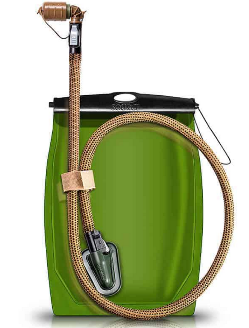 Kangaroo 1L Collapsible Canteen with Coyote Brown MOLLE Pouch by SOURCE Tactical