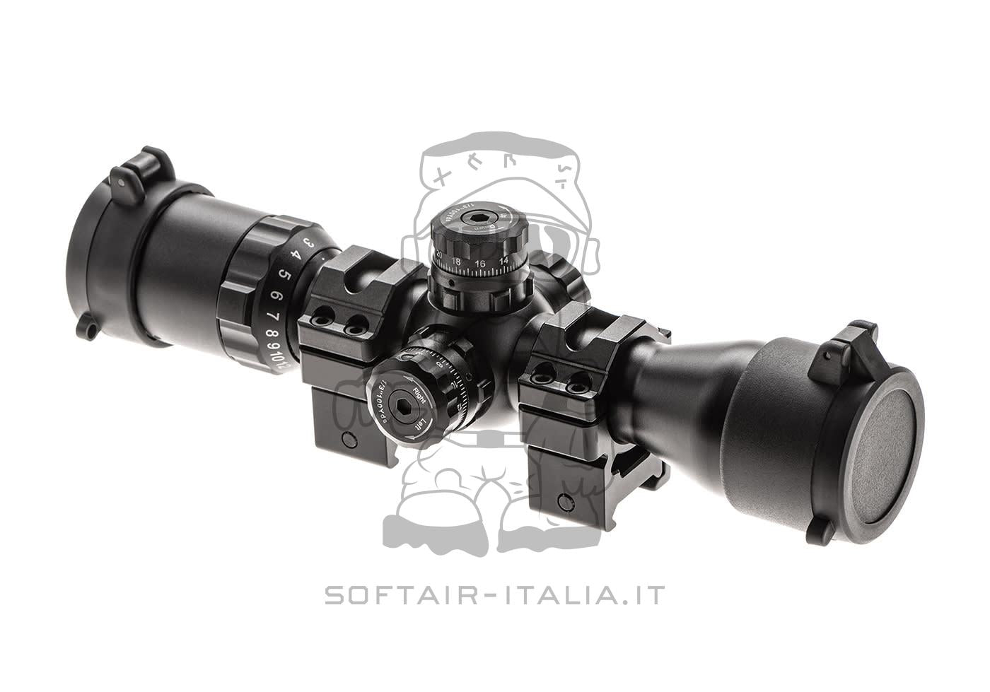 BugBuster 3-12X32 Scope Side AO Mil-Dot With QD Rings by Leapers UTG