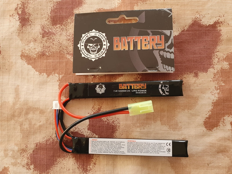 Li-Po Battery Batteria 1450mAh 7,4v 25C Crane Type by Duel Code