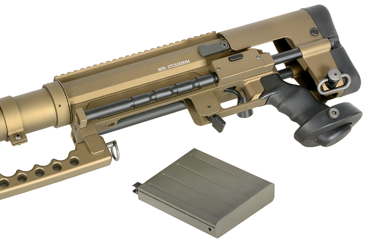 M200 Type ST200 Full Metal Sniper Spring Bolt Action Rifle Tan Version with Hard Case by S&T