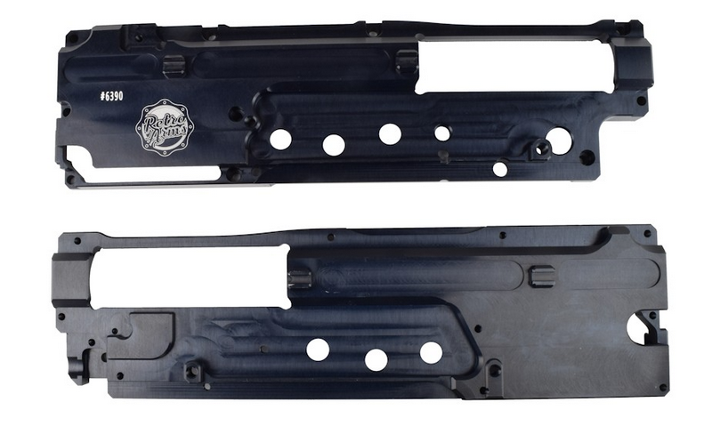 M249 - PKM - GPMG 8mm. CNC - QSC Gear Box Cambio Molla Rapido Black Version by RetroArms