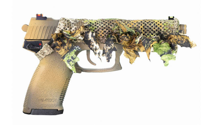 MK23 Socom 3D Mini Ghillie Amber Camo Cover by Novritsch