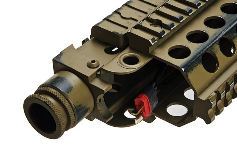 MK46 MOD0 LMG Battleworn FN Herstal Licensed T8 X SP System Dark Earth AEG by A&K