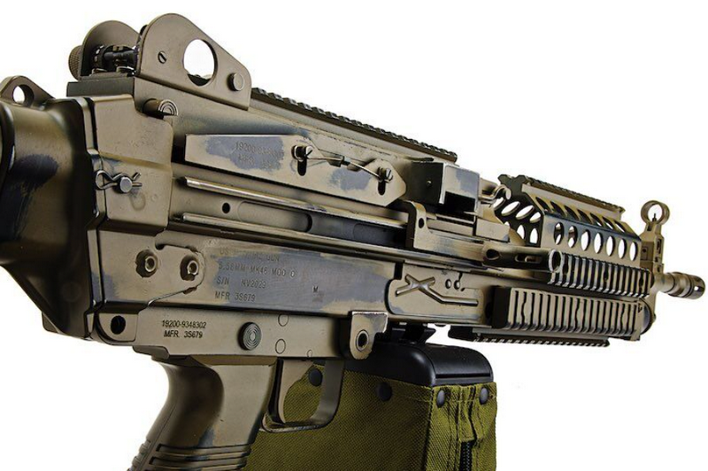 MK46 MOD0 LMG Battleworn FN Herstal Licensed T8 X SP System Dark Earth AEG by A&K