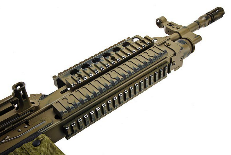 MK46 MOD0 LMG Battleworn FN Herstal Licensed T8 X SP System Dark Earth AEG by A&K