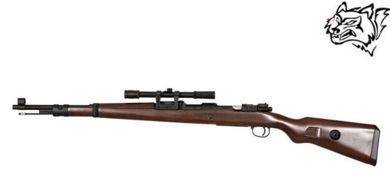 Mauser K98 Kar98K with 1.5xZF41 Optic Type Abs Wood & Metal Spring Power by S&T for SW Snow Wolf