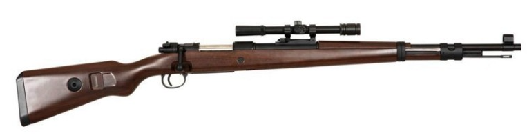 Mauser K98 Kar98K with 1.5xZF41 Optic Type Abs Wood & Metal Spring Power by S&T for SW Snow Wolf