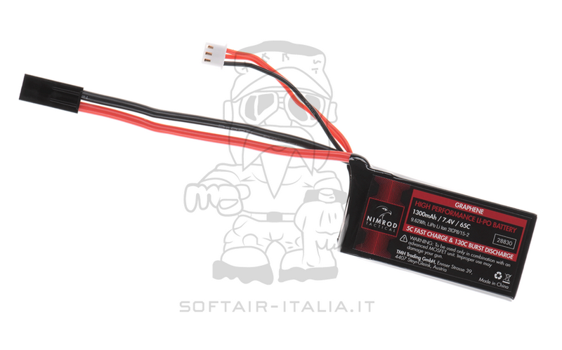Nimrod Graphene Li-Po 7.4v 1300mAh 65C Battery by Nimrod