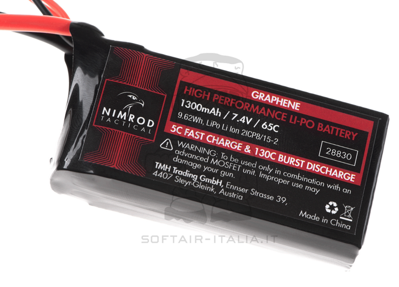 Nimrod Graphene Li-Po 7.4v 1300mAh 65C Battery by Nimrod
