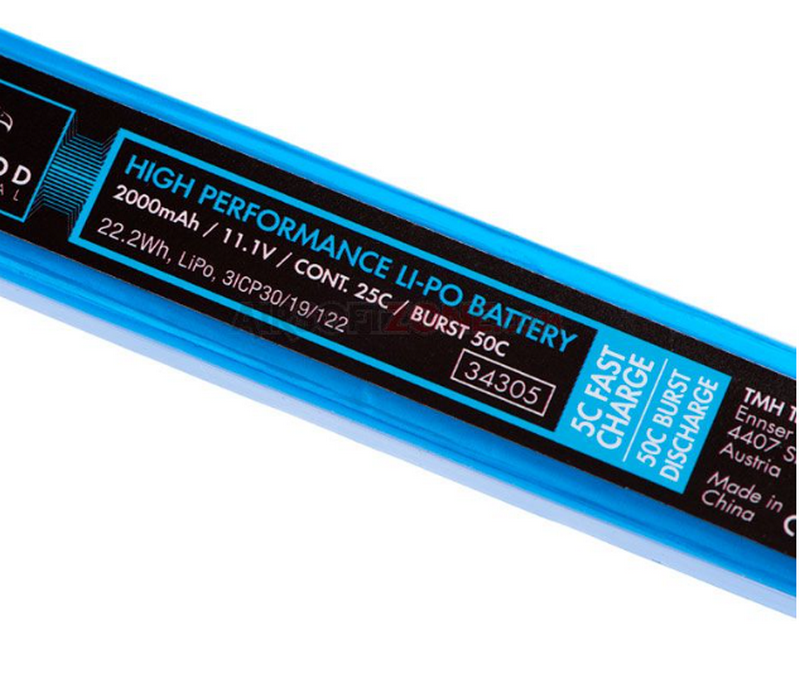 Nimrod Li-P 11.1V 2000mAh 25C Crane - Split Type by Nimrod