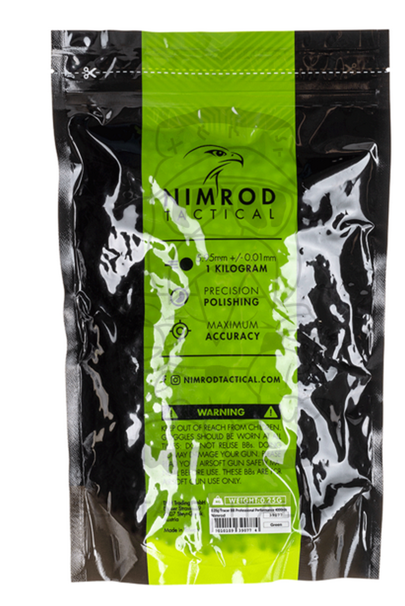 Nimrod Tracer bb Green 0,25 1kg 4000pcs by Nimrod