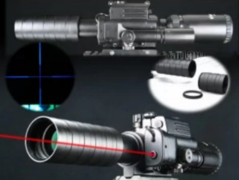 Ottica 3-9X32 Puntatore Laser e Livella con Reticolo Illuminato Blu by Js-Tactical