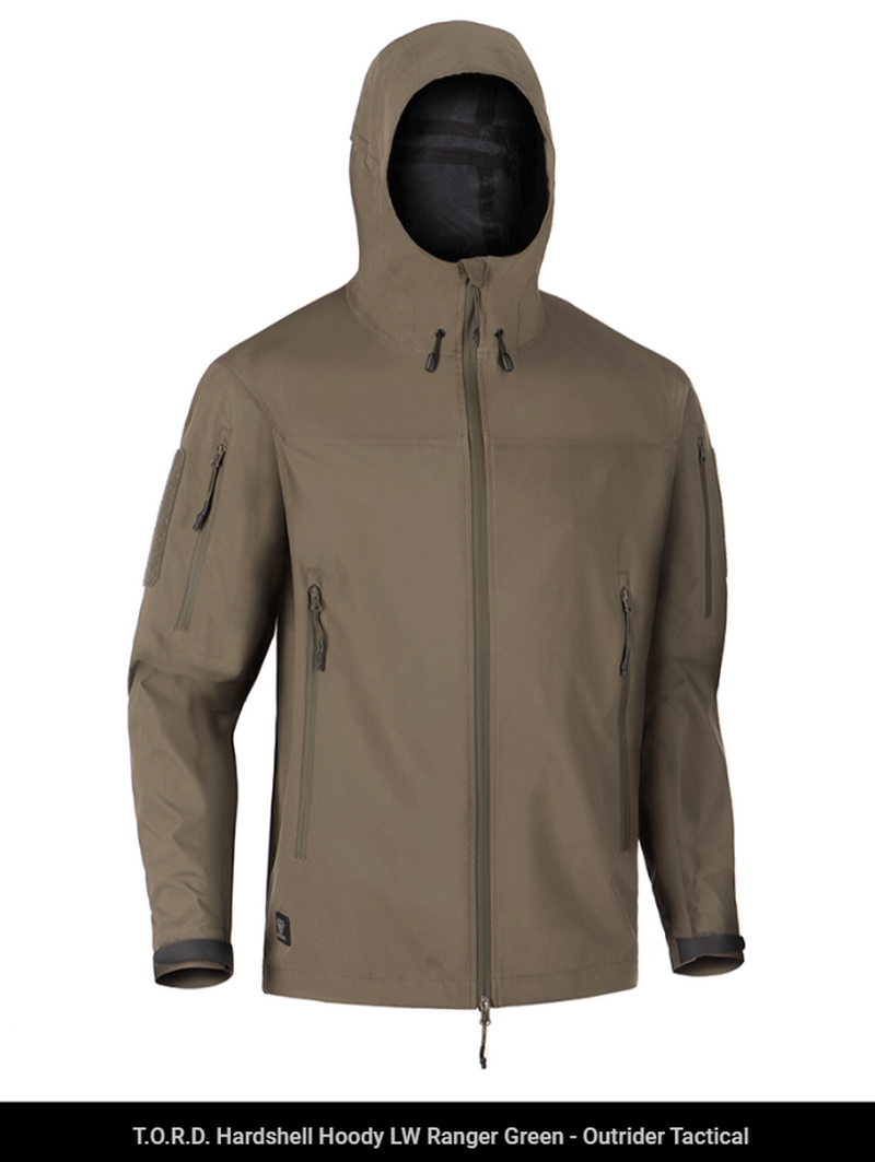 Outrider Tactical T.O.R.D.Hardshell Hoody LW Ranger Green by Outrider Tactical
