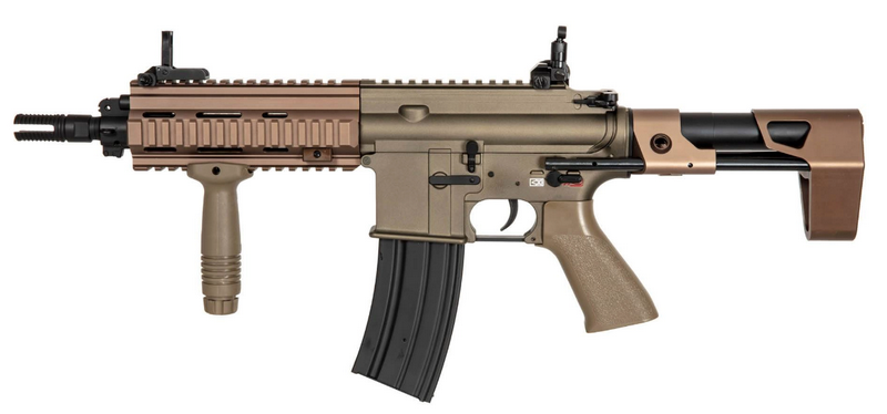 PDW HK M4 Carbine Style Bronze Version 11,1v Lipo Ready AEG Full Metal by Double Bell