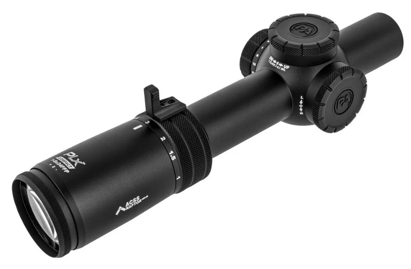 Primary Arms Compact PLxC 1-8x24 FFP Illuminated ACSS Raptor M8 Reticle - 5.56 - .308 - Meter Rifle Scope by Primary Arms