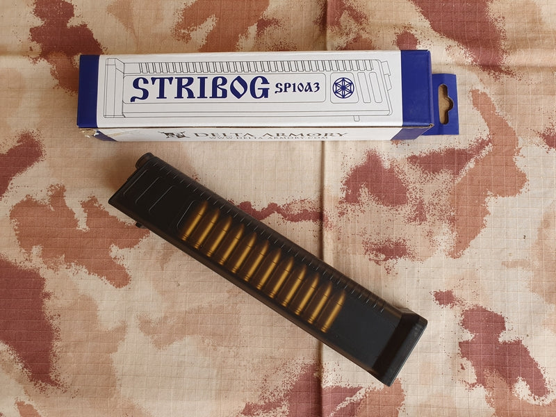 Stribog GP S10A3 Transparent 120bb Mid Cap Magazine Caricatore by Delta Armory