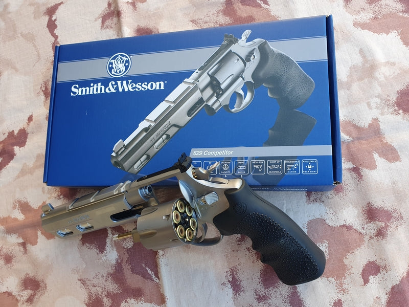 Umarex - Smith & Wesson Competitor .44Magnum 6inch Co2 Silver - Chrome Revolver by Smith & Wesson - Umarex