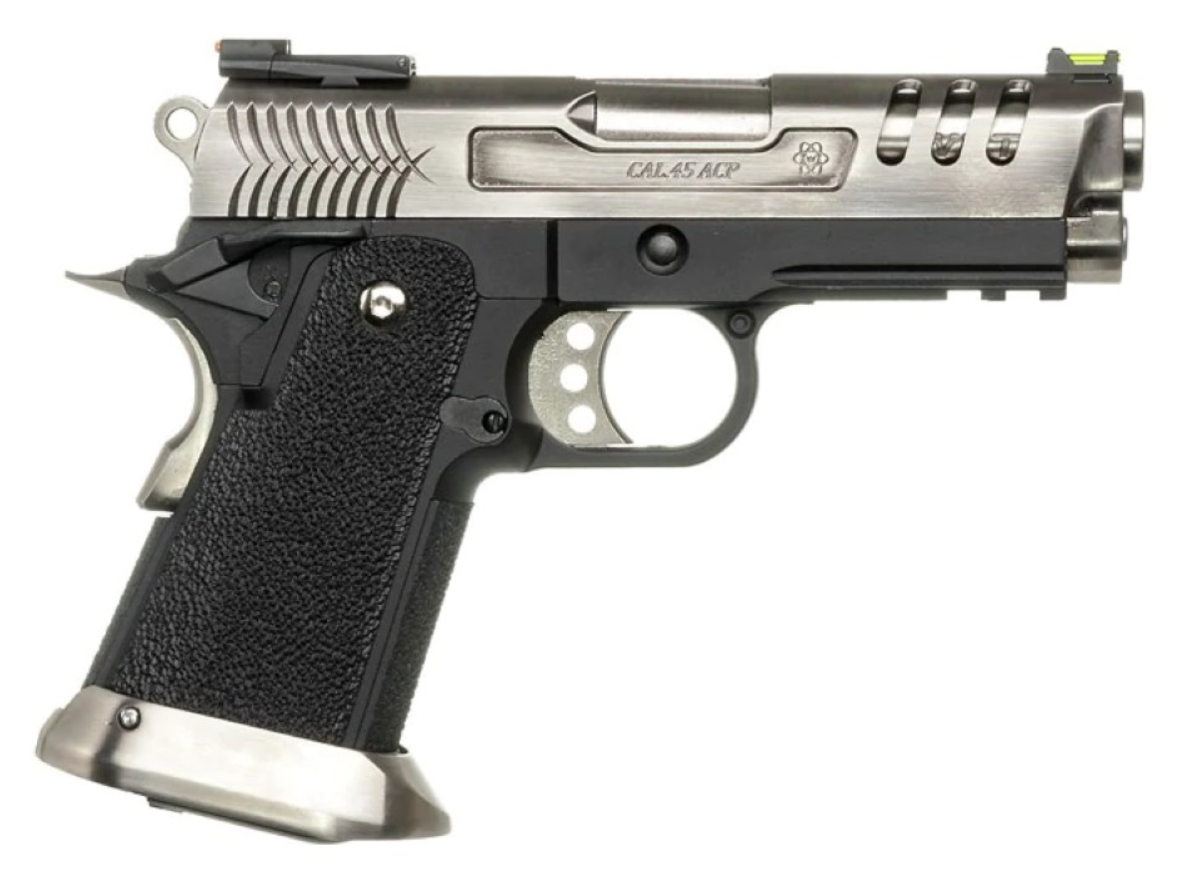 WE ACP .45 Deinonychus E-Force Gen2 WET-3 Baby Hi-Capa 3.8 Metal Slide GBB Gas Blow Back Silver - Chrome by WE