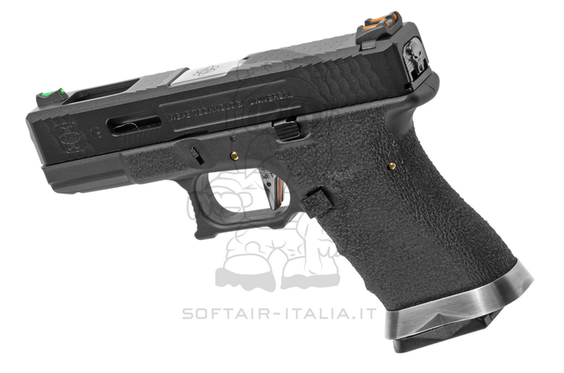 WE G-Force 19 BK Silver Barrel Metal Slide Version GBB Gas Blow Back by WE