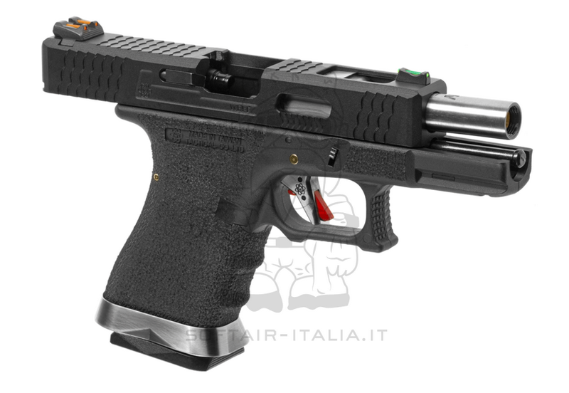 WE G-Force 19 BK Silver Barrel Metal Slide Version GBB Gas Blow Back by WE