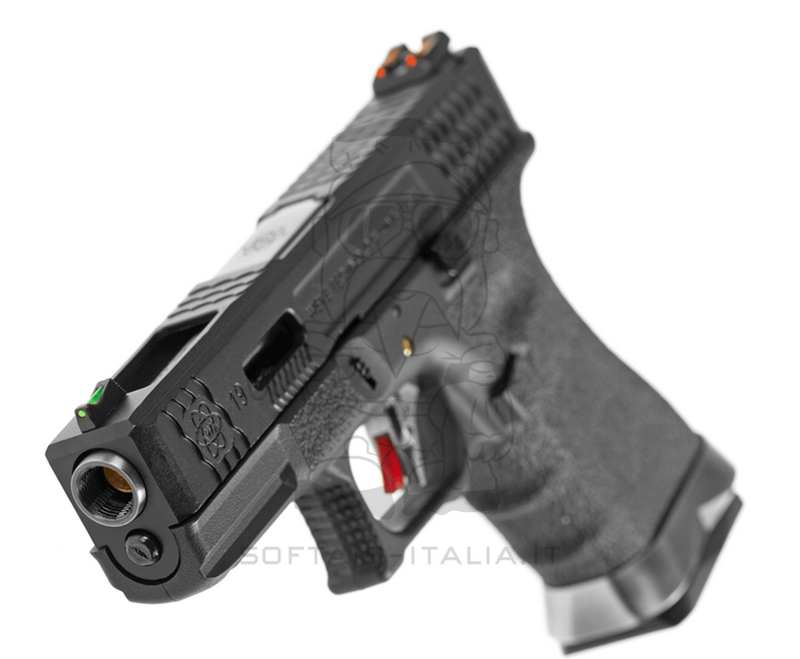 WE G-Force 19 BK Silver Barrel Metal Slide Version GBB Gas Blow Back by WE