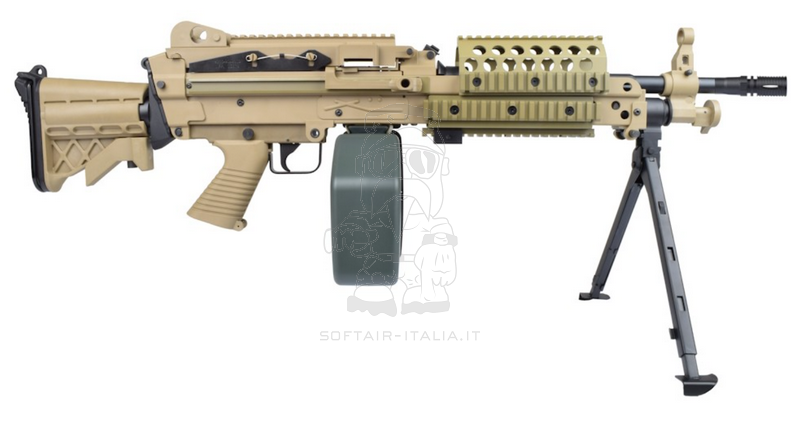 A&K LMG MK46 Mod 0 Tan Dark Earth Polymer Light Machine Gun AEG Mitragliatrice by A&K