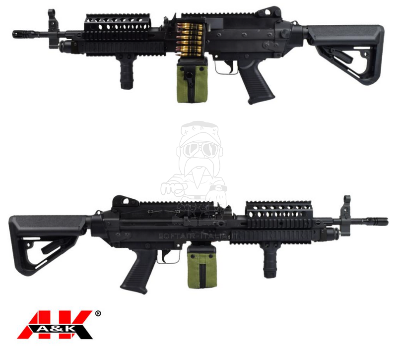 A&K MK46 EVO LMG Black Light Machine Gun AEG by A&K