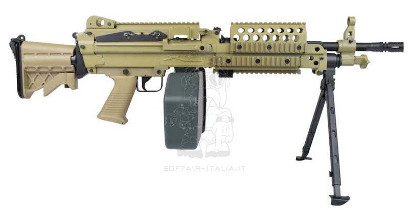 A&K MK46 LMG Sopmod Mod 0 DE Dark Earth Tan Full Metal AEG Mitragliatrice 2024 Version by A&K