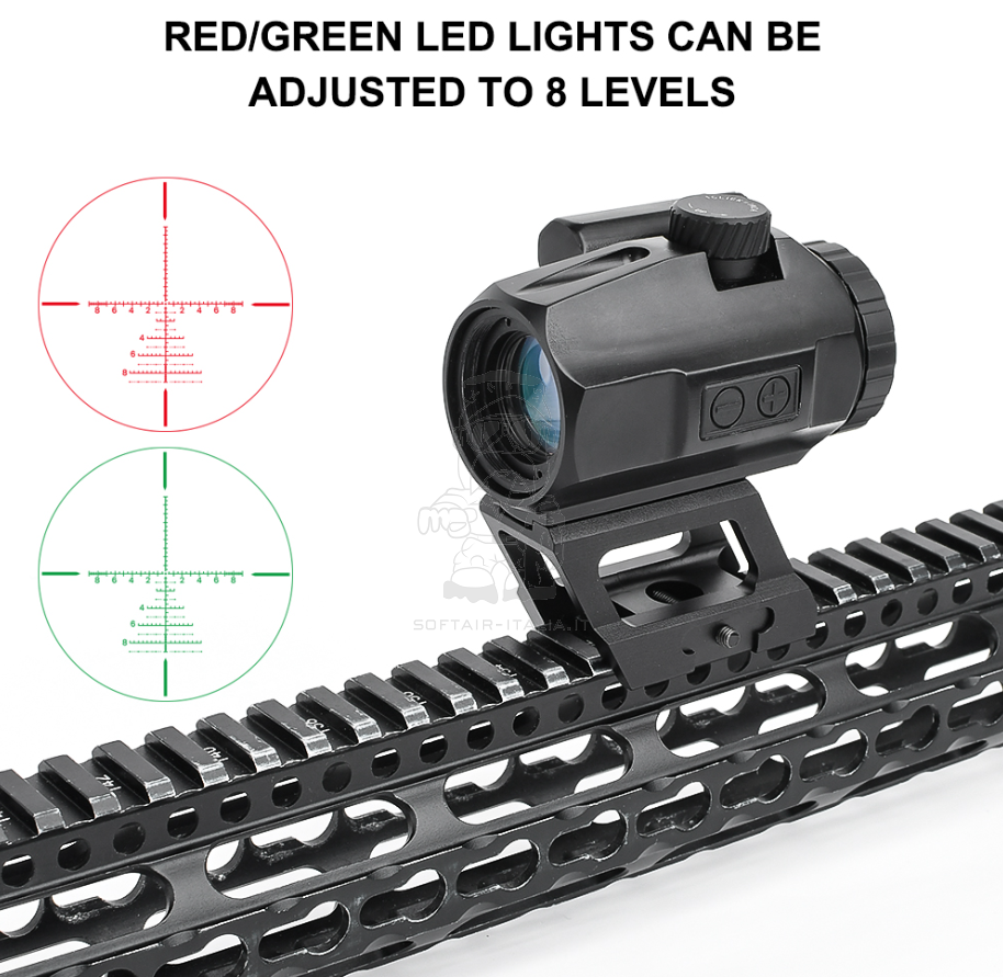 AIM-O 3 x 22 Compact Red - Green Target Optic Ottica Compatta by AIM-O