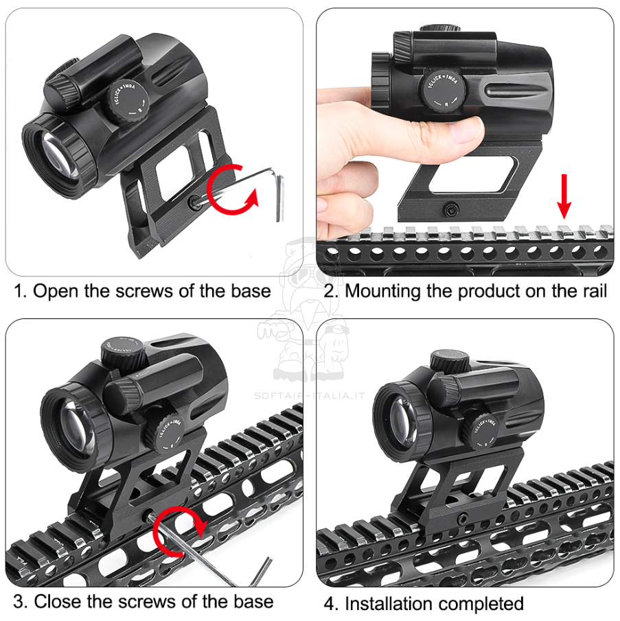 AIM-O 3 x 22 Compact Red - Green Target Optic Ottica Compatta by AIM-O