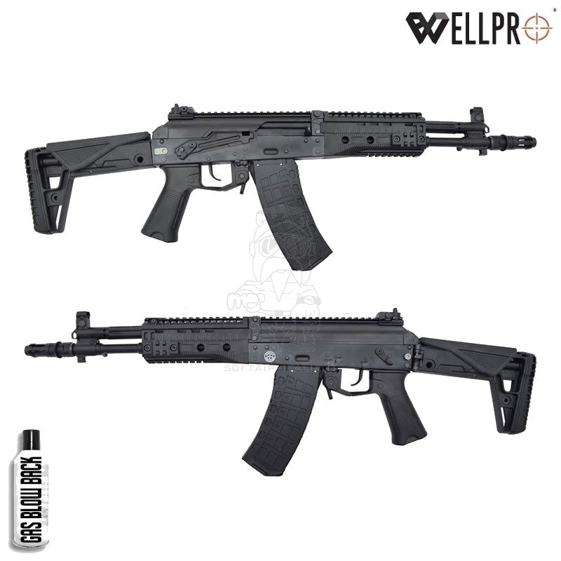 AK12S GBB WE09-1 Gas Blow Back Folding & Retractable Stock by Well Pro