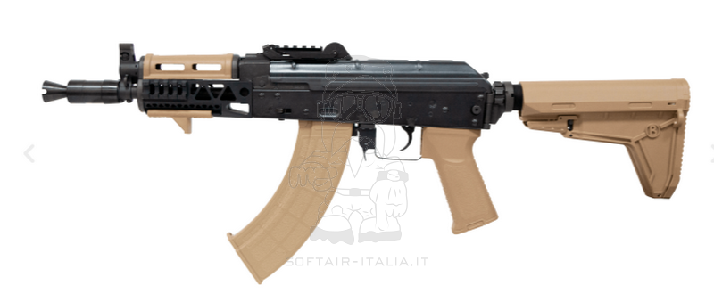 AKS74U RIS Tactical Desert Dual Color Full Metal BRRS Version by Bolt Airsoft