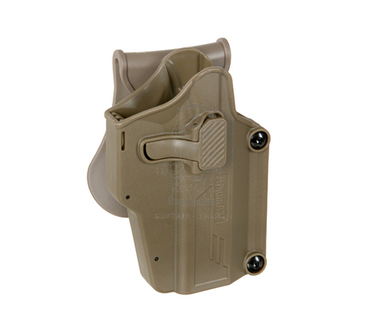 Amomax Universal 80 Handguns Holster 360° Tan Fondina Universale Tan by Amomax