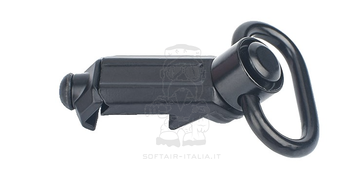 Anello Cinghia QD Sgancio - Aggancio Rapido con Supporto Sling Mount per Slitte Picatinny - Weaver