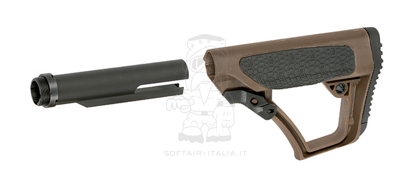 AR15 - M4 DD Type EMG Licensed Retractable Brown Crane Type Stock by EMG