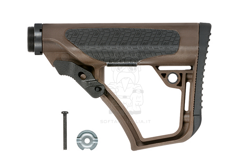 AR15 - M4 DD Type EMG Licensed Retractable Brown Crane Type Stock by EMG