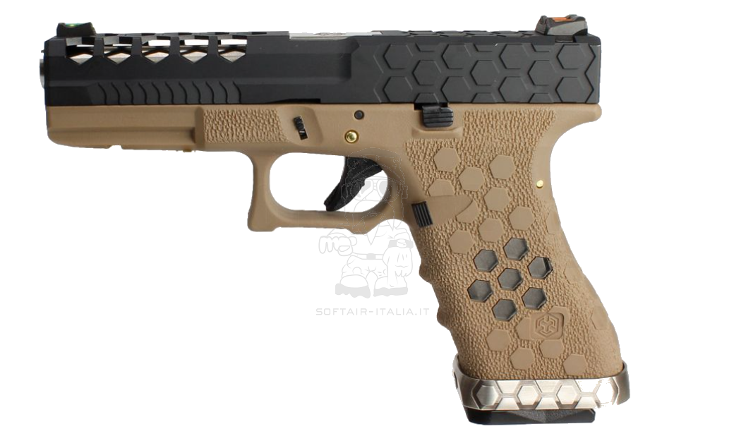AW Custom G Type Hex Cut VX0111 GBB Dual Tone Tan - Black by Armorer Works